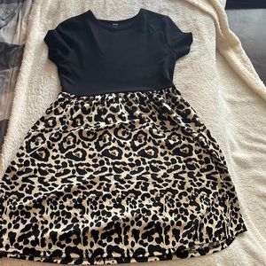 Baby doll leopard dress